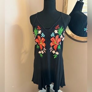 Target, black and rose dress/swimsuit cover-up.